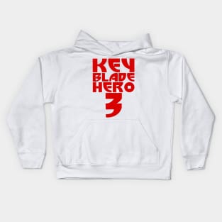 Keyblade Hero 3 (Red Text) Kids Hoodie